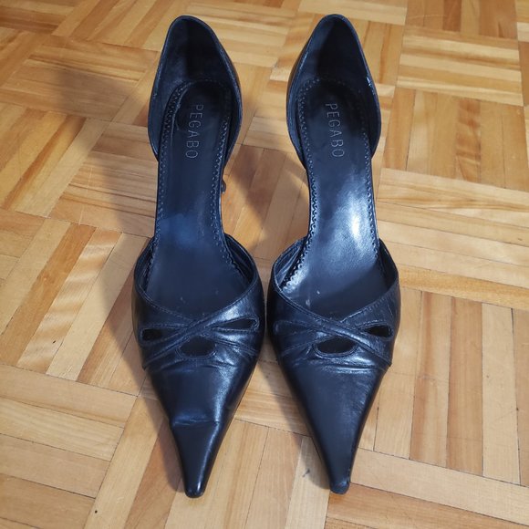 Black Pegabo Heels SZ 8 - Picture 3 of 6